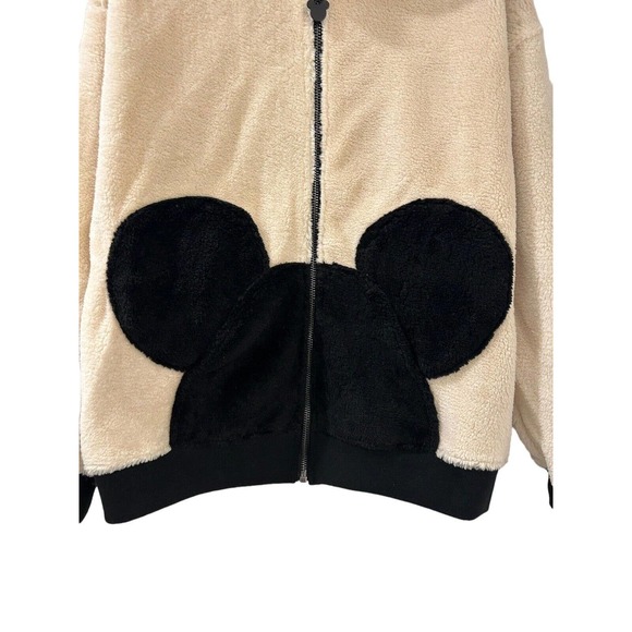 (Sold)Forever 21 X Disney Mickey Mouse Sherpa Hoodie Full Zip NWT Thick Warm XL - Picture 3 of 13